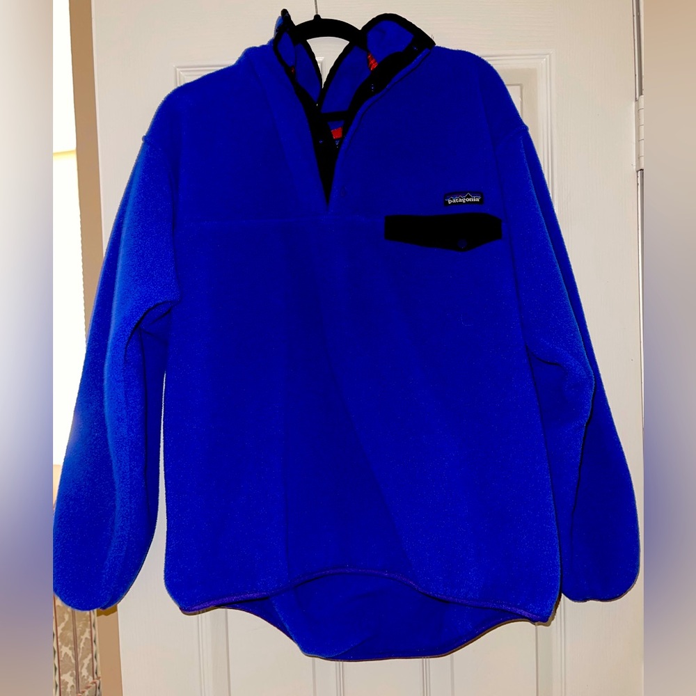 Men's Patagonia Synchilla Snap T Fleece Pullover Blue